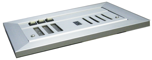 Metal 3-Button Graystone / Elbex Door Station, Flush Mount, Aluminum Finish, 2403FA