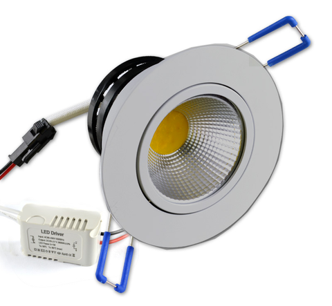 3W COB LED Dimmable Swivel Downlight EC-DLCOB-3W-WW-LED Lighting-EC-Jayso Electronics