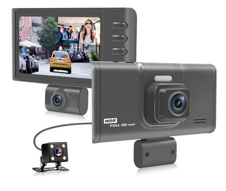 Three Camera Car DVR System JE-DASHCAM-4