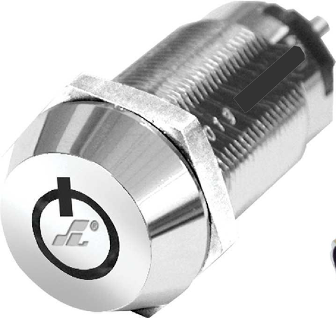 Cylindrical 2A Momentary Keyswitch With Solder Terminals JKS-095