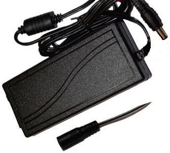 Laptop Style Power Supply, 12 Volt DC, 10 Amp, Regulated, Plug-In, EC-LED-PS10-B-Batteries, Power Supplies, & Transformers-Elyssa Corp.-Jayso Electronics
