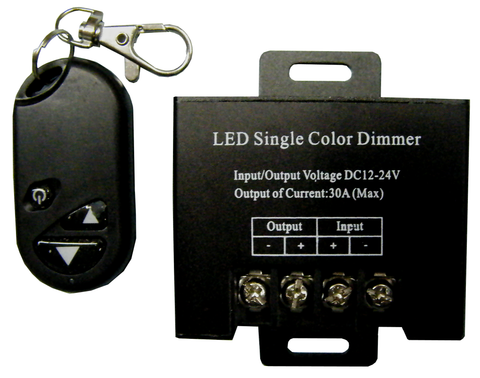 Wireless 30A LED Striplight Dimmer with RF Keychain Remote Control EC-RFDIM-30A-LED Lighting-EC-Jayso Electronics