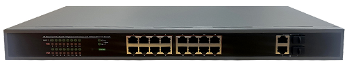 16-Port Gigabit Ethernet Switch with 16-Port PoE, 10/100 Mbps JTI-POE16AGF-250