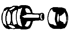 2 Pc. F Male Connector With Separate Crimp Ring For RG-59 Wire JCON-1101-Connectors-Various-Jayso Electronics