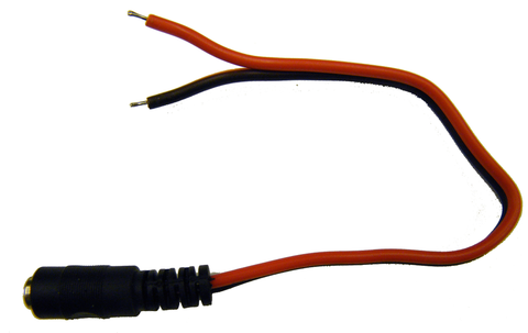 2.1mm DC Power Cord with Molded Female Jack to Pig Tails JPC-21DCF-Batteries, Power Supplies, & Transformers-EC-Single-Jayso Electronics