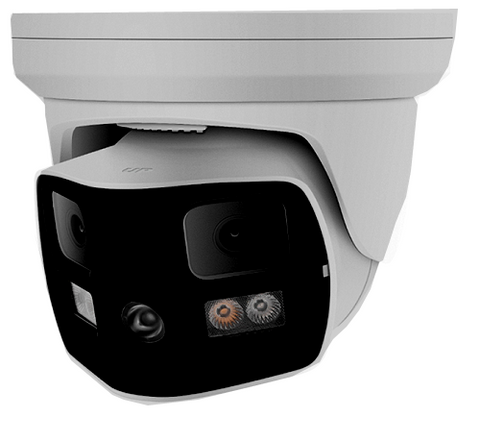 8 (4K) Megapixel Dual Lens Turret Network Camera w/ 2.8mm Lenses & Audio TI-NC428DL-2LXDA-28