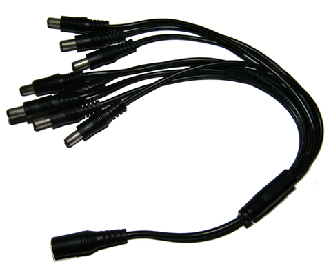 8-Way Camera Power  2.1mm DC Breakout Cable JPJ-21DC-8M