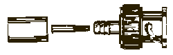 BNC Male 3-Pc. Crimp Connector For RG-58 Wire JCON-1027-Connectors-Various-Jayso Electronics