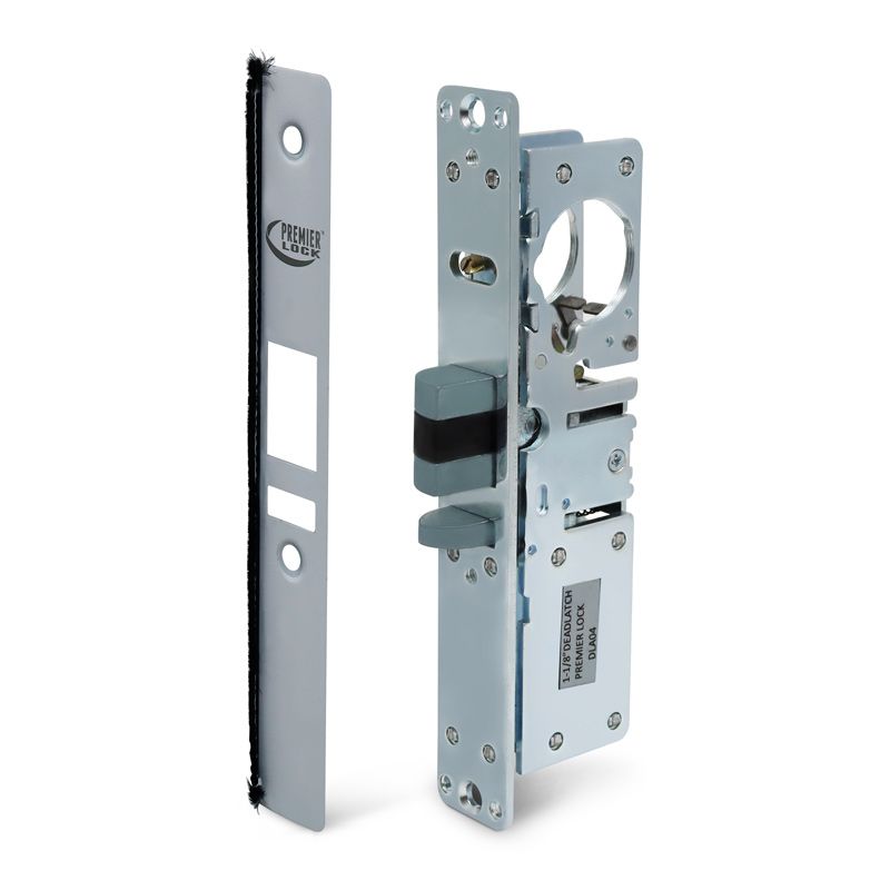 Commercial Storefront Deadlatch Narrow Stile Mortise Lock - 31/32'' -Right Handed - Aluminum Finish JDLA-01R - Jayso Electronics