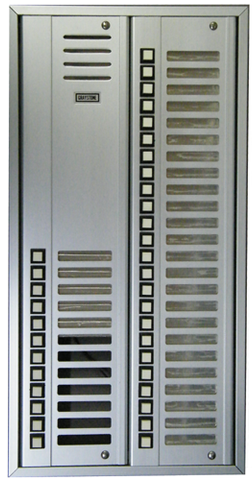 Metal 34-Button Graystone / Elbex Door Station, Surface Mount, Aluminum Finish, 4434SA