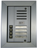 Metal 4-Button Graystone / Elbex Door Station, Flush Mount, Aluminum Finish, 2404FA