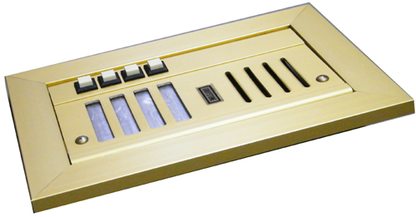 Metal 4-Button Graystone / Elbex Door Station, Flush Mount, Gold Finish, 2404FG
