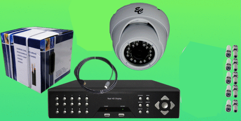 1-Camera 5MP HD Hybrid (AHD/TVI/CVBS) DVR Kit JTVI-DVRK5MP-1BC