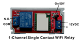1-Channel WiFi Controlled Relay w/ Form “A” Contact for Android JWIFI-1RA-Timers & Relays-Various-Jayso Electronics