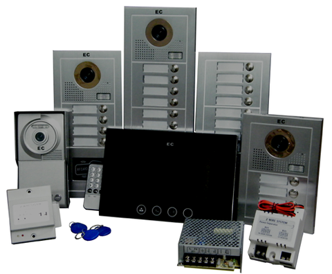 1 to 32 Apartment 2-Wire Video Intercom Kits-Intercom Systems-Jayso Electronics-Jayso Electronics