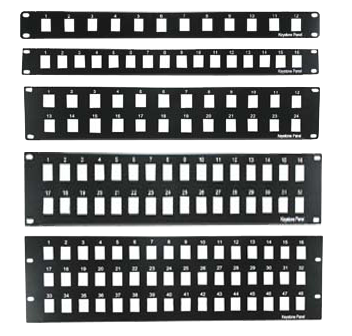 12 Port Blank Keystone Patch Panel Plate, 19" Rack Mount, JPP-KB-12-Network & Computing-Various-Jayso Electronics