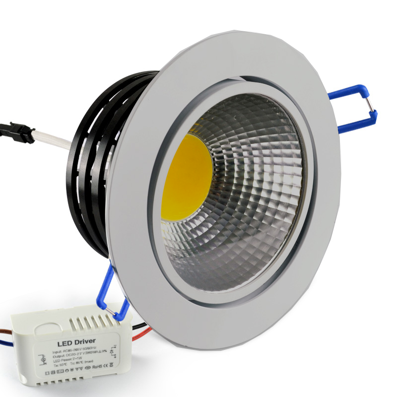 12W COB LED Dimmable Swivel Downlight EC-DLCOB-12W-LED Lighting-EC-3500°K-Jayso Electronics