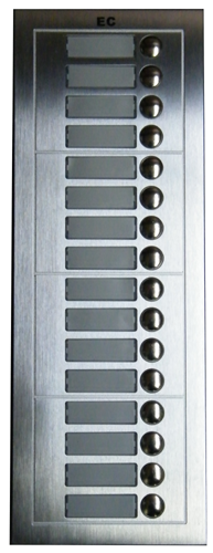 16-Apartment Lobby Panel Extension for 2-Wire Video Entry Intercom Sys ...