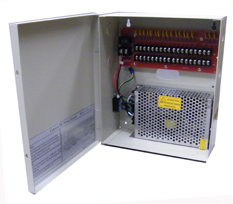 18 Output Distributed Power Supply, 12 VDC For CCTV Cameras & Accessories EPS-12V18-10A-Security Cameras & Recorders / Batteries, Power Supplies, & Transformers -EC-Jayso Electronics