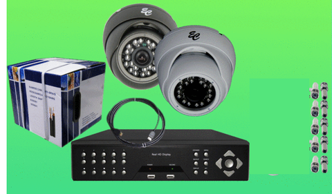 2-Camera 5 Megapixel HD Hybrid (AHD/TVI/CVI/CVBS {Analog}) DVR Kit JTVI-DVRK5MP-2BC