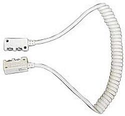 21" Door Cord, Retractable, Curly, 2-Wire (Extends To 48"), RDC-9-Alarm Systems-Various-Ivory-Jayso Electronics