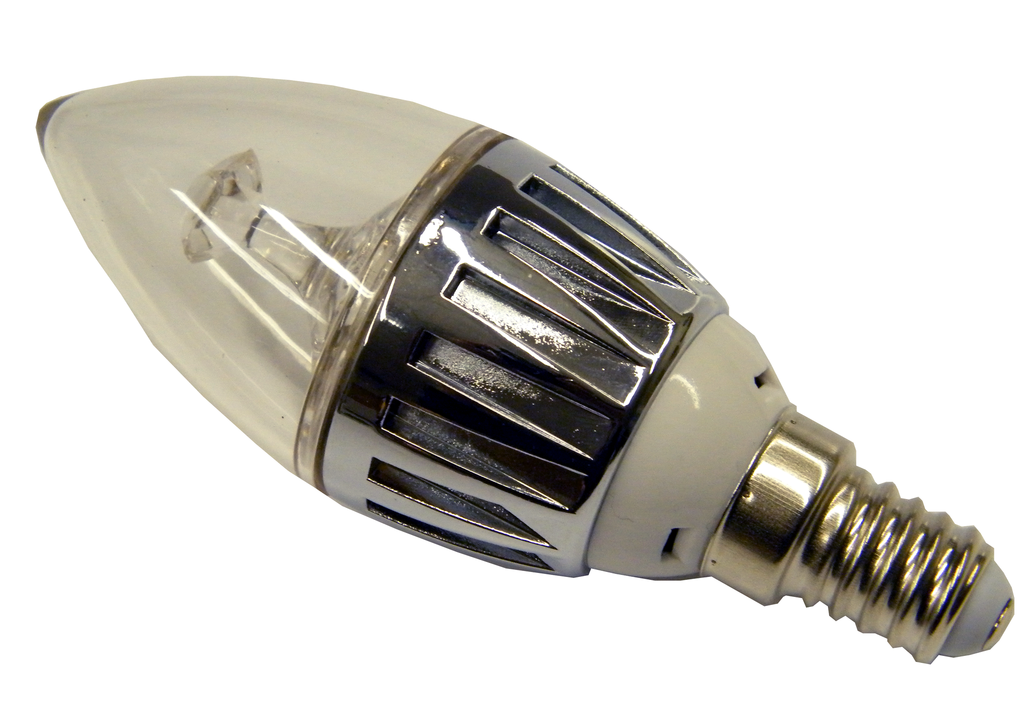 3 Watt LED Candelabra (E12) Base Lamp EC-RLEDC3W-LED Lighting-EC-3000°K-Jayso Electronics