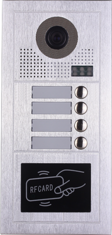 4 Apartment Lobby Station W/ RFID for 2-Wire Video Entry Intercom System ECVI-LS4-2W-RFID-Access Controls / Intercoms-Various-Jayso Electronics