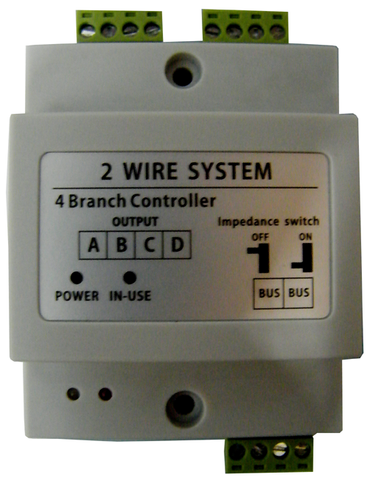 4-Branch Controller / Dual Entry Adapter for ECVI-700K-2W 2-Wire Color Video Entry Intercom Kit ECVI-DIS4-2W-Intercom Systems-Various-Jayso Electronics