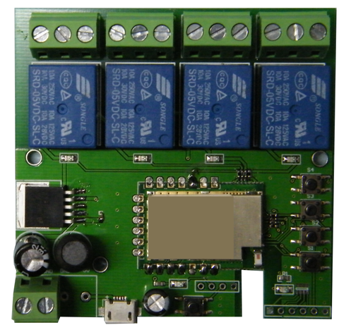 4-Channel WiFi Controlled Relay w/ Form “C” Contact for Android JWIFI-4RC-Timers & Relays-Various-Jayso Electronics