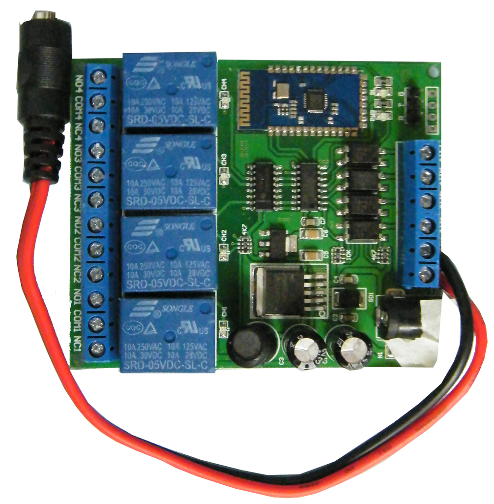 4-Channel Bluetooth Controlled Relay w/ Form “C” Contact for Android JBT4R-A-Timers & Relays-Various-Jayso Electronics