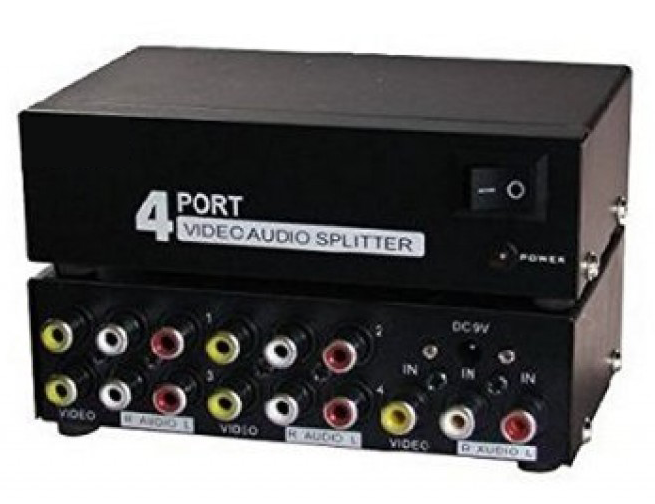 4-Port Audio / Video Splitter JVS-4AV-Home Theater & Audio-Various-Jayso Electronics