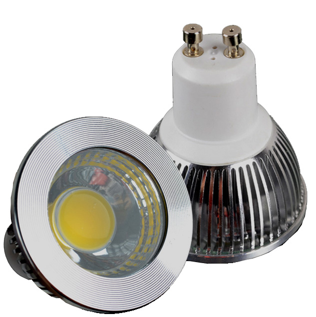 5 Watt COB LED Spotlight with GU10 Base, Silver EC-GU10LED-5W-COB-S-LED Lighting-EC-Jayso Electronics