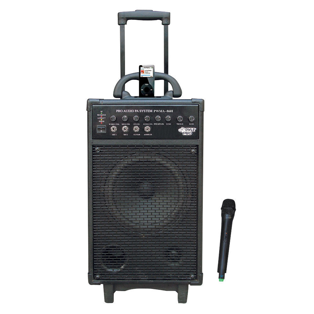 500W VHF Wireless Portable PA System /Echo W/Ipod Dock PWMA860I-Amplifiers & PA Systems-Various-Jayso Electronics
