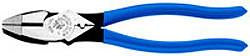 9" Side Cutting Pliers, High Leverage, with Ultra-Durable Hardened Cutting Blades & Crimping Die, KLEIN D2000-9NE-CR-Tools-Klein-Jayso Electronics