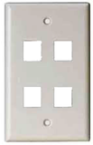 Keystone Outlet Plate - One Port, Flush Mount KWP-Network & Computing-Various-Four-Jayso Electronics