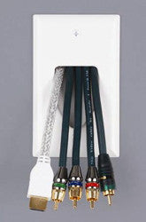 Low Voltage Cable Plate - Single Gang Recessed JLVP-0001-Home Theater & Audio-Various-Default-Jayso Electronics