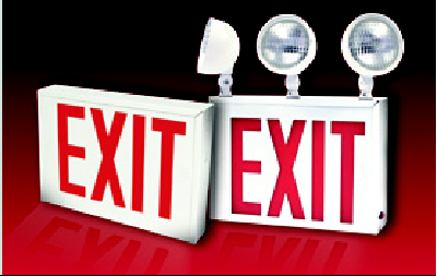 Power Failure Emergency Light & Exit Sign, 2/3-Head 8NYC-2/3-LED - Jayso Electronics