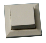 Replacement Square White Plastic Intercom Push-Button w/ 2 Solder Terminals ECI-345PB-Intercom Systems-EC-Jayso Electronics