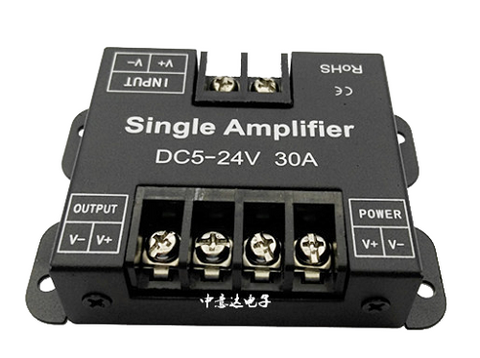 Signal A,plifier for12V Weatherproof Single Color Dual Row LED Striplight EC-SLED-DUAL-AMP