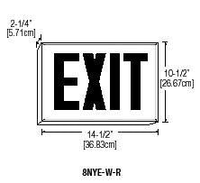 Universal Mount LED Exit Sign 8NYE-W-R-N