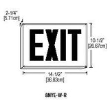 Universal Mount LED Exit Sign 8NYE-W-R-N