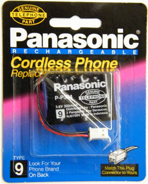 Cordless Telephone Battery, Panasonic, Type 9, P-P304PA-Batteries, Power Supplies, & Transformers-Panasonic-Default-Jayso Electronics