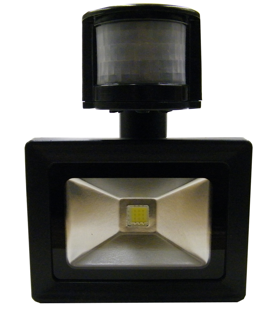 LED Motion Sensor Floodlight, 10 Watt, Weatherproof, EC-WPLED-MS10-LED Lighting-Elyssa Corp.-Jayso Electronics