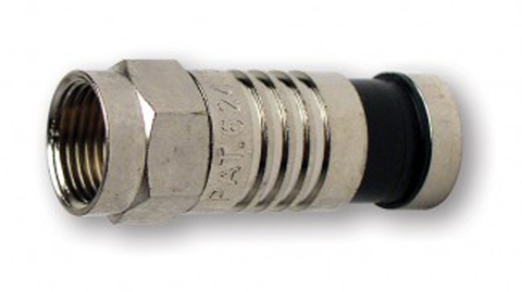 Male F Compression Fitting for RG6-Quad Shield Cable JCF-660-Connectors-Various-Jayso Electronics