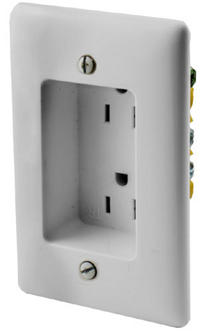 Recessed Duplex AC Receptacle Tamper Resistant Wall Plate JDWP-REC-Home Theater & Audio-Various-Jayso Electronics