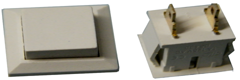 Replacement Rectangular Plastic Intercom Push-Button w/ 2 Solder Terminals JIB-009-Intercom Systems-Various-Jayso Electronics