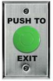 Request-To-Exit Plate - Mushroom-Cap Pushbutton (Green) JEP-7201G-Access Controls-Various-Jayso Electronics