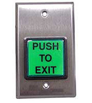 Request To Exit Pushbutton Switch, Large, Lighted, JTS-2-Access Controls-Various-Jayso Electronics