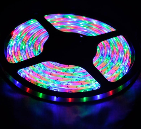 RGB LED Striplight, 16-Color, 4-Effect with IR Remote Control, Super Bright, 5 Meter EC-SLED-RGB-LED Lighting-EC-Jayso Electronics
