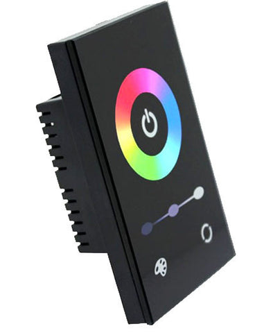 RGB RF Single Gang Striplight Touch Controller, 12A Remote Control, EC-RGBCTR-RFTOUCH-12A-LED Lighting-EC-Jayso Electronics